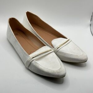 Elegant White Loafers for Women size 10